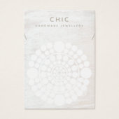 Elegante Necklace White Wood Circle Motif (Vorderseite)