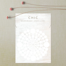 Elegante Necklace White Wood Circle Motif