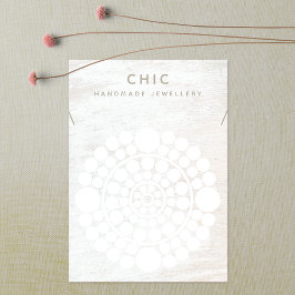 Elegante Necklace White Wood Circle Motif