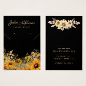 Elegante Nekklace Earring Display Card für Sonnenb (Vorne & Hinten)