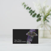 Elegante Neon Pop-Art Schmetterling Blume Visitenkarte (Stehend Vorderseite)