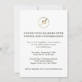 Elegante Networking Event Einladung mit Logo (Vorderseite)