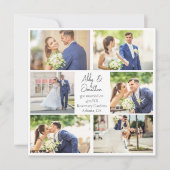 Elegante, neu verheiratete Fotocollage Moderne Hoc Ankündigung (Vorderseite)