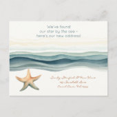 Elegante neue Adresse Postkarte (Vorderseite)