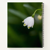 Elegante neue Art, ein Notebook mit weißer Blume z Notizblock (Rückseite)