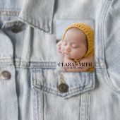 Elegante neue Babyankündigung Button (Insitu)