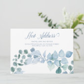 Elegante neue Eukalyptus-Blätter Ankündigung (Stehend Vorderseite)