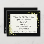 Elegante neue Jahre Party Einladungs- Einladung (Vorne/Hinten)