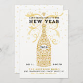 Elegante neue Party Einladung 2018 (Vorne/Hinten)