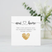 Elegante neue Zuhause Housewarming Card Dankeskarte (Stehend Vorderseite)