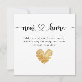 Elegante neue Zuhause Housewarming Card Dankeskarte (Vorderseite)