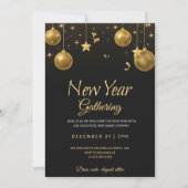 Elegante Neujahrsfeier Einladung (Vorderseite)