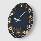 Elegante Neujahrsfeier Wanduhr (Winkel)