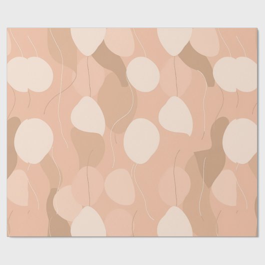 Elegante Neutrale: Abstraktes Balonmuster Geschenkpapier (Flach)