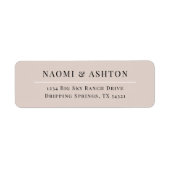 Elegante neutrale Adressetiketten (Vorne)