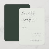 Elegante neutrale Antwortkarte RSVP Karte (Vorne/Hinten)