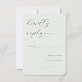 Elegante neutrale Antwortkarte RSVP Karte (Vorderseite)
