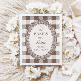 Elegante neutrale Babys sind süße Babyparty Poster