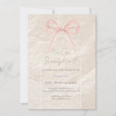 Elegante neutrale Babyshower-Einladung – Minimalis (Vorderseite)