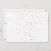 Elegante, neutrale Beige-Peonie Save The Date (Rückseite)