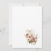 Elegante neutrale Blume Wasserfarbe Kinderdusche Einladung (Rückseite)