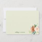 Elegante neutrale Boho Wasserfarben Persönliche Nr Mitteilungskarte (Vorderseite)