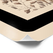 Elegante neutrale botanische Kunst Poster (Ecke)