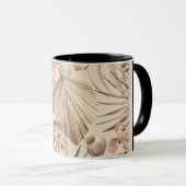 Elegante neutrale botanische Kunst Tasse (VorderseiteRechts)