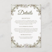 Elegante neutrale braune Blumenzettel Begleitkarte (Vorderseite)