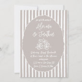 Elegante, neutrale Einladung zur Hochzeit (Vorderseite)