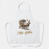 Elegante, neutrale Erdtönen, grün und gold Schürze (Vorderseite)