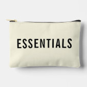 Elegante neutrale Essentials Schwarze Typografie Zubehörtasche (Vorderseite)