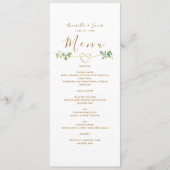 Elegante neutrale Greenerity Wedding Menu Card Menükarte (Vorderseite)