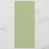 Elegante neutrale Greenerity Wedding Menu Card Menükarte (Rückseite)