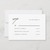 Elegante neutrale Hochzeit Rsvp (Vorderseite)