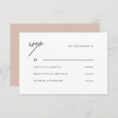 Elegante neutrale Hochzeit Rsvp (Vorne/Hinten)
