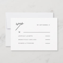 Elegante neutrale Hochzeit Rsvp