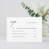 Elegante neutrale Hochzeit Rsvp Karte (Stehend Vorderseite)