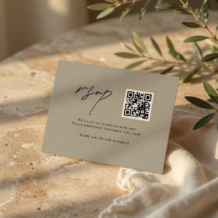 Elegante neutrale Hochzeits-RSVP RSVP Karte
