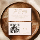 Elegante, neutrale Hochzeitsdetails Begleitkarte