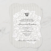 Elegante, neutrale Hochzeitsfeier Einladung (Vorne/Hinten)
