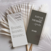 Elegante, neutrale Linie Blume Hochzeit Menükarte