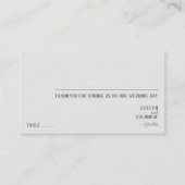 Elegante, neutrale Linie Blume Hochzeit Platzkarte (Vorderseite)