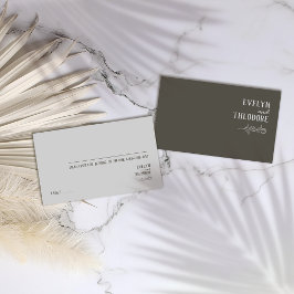 Elegante, neutrale Linie Blume Hochzeit Platzkarte