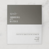 Elegante, neutrale Linie Blume Hochzeit Platzkarte (Außenseite Aufgefaltet)