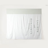 Elegante neutrale minimalistische Linien Wandteppich (Vorderseite (Horizontal))