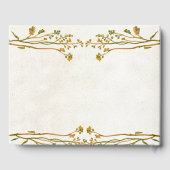 Elegante, neutrale Ockercreme Grüne Rustikale Hoch Gästebuch (Rückseite)