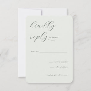 Elegante neutrale RSVP-Karte RSVP Karte