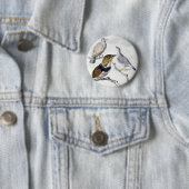 Elegante neutrale Ton Vögel auf Ast Kunst Button (Beispiel)