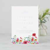 Elegante neutrale Wasserhymne Folieneinladung (Stehend vorne)